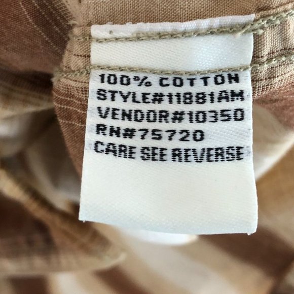 Buckle BKE 67 Pearl Snap Shirt 2XL XXL Long Sleeve Rockabilly Plaid Brown Men's - Picture 6 of 9